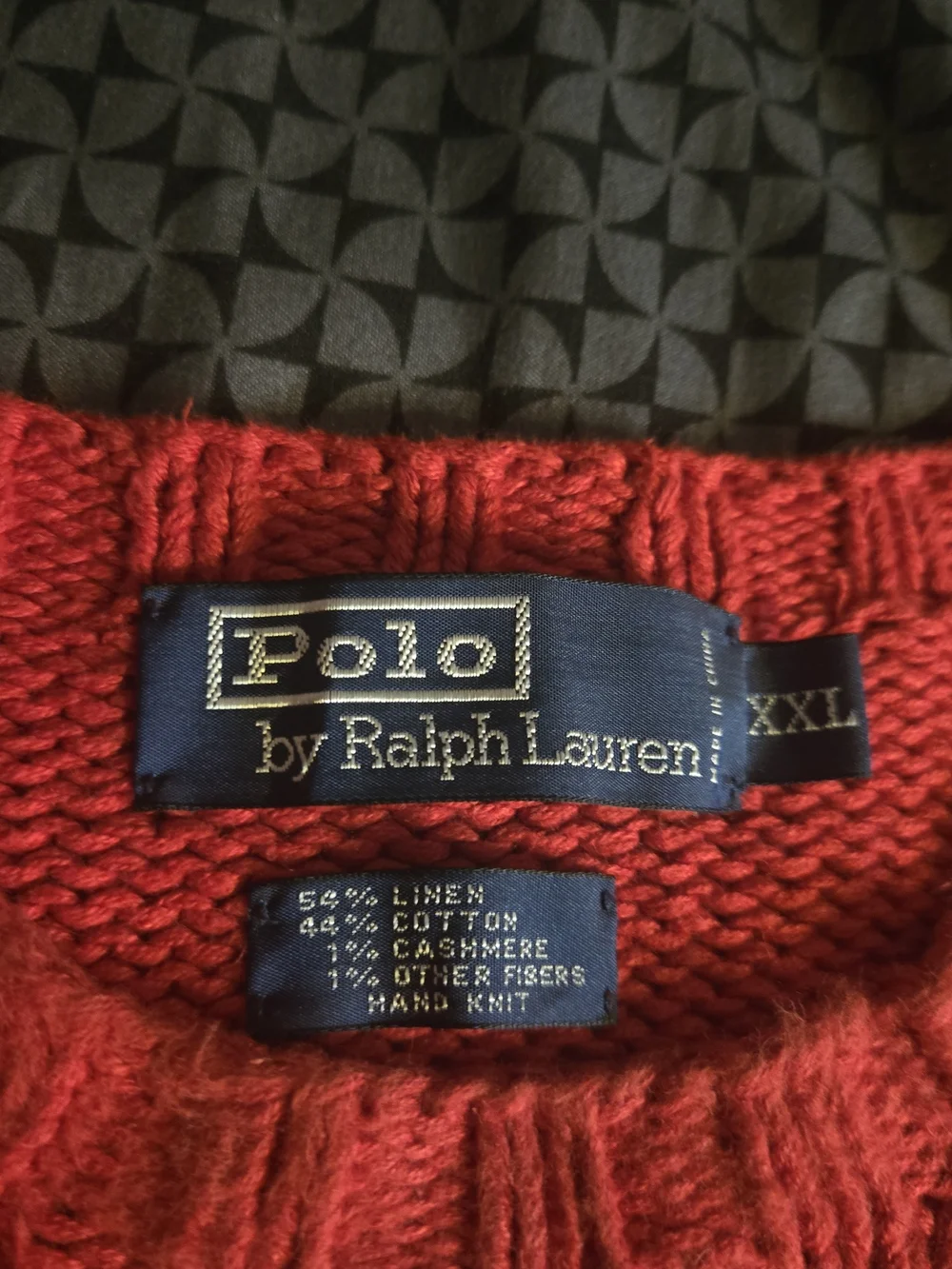 Polo by Ralph Lauren Red Polo Executive Bear Hand Knit Sweater. Like New.